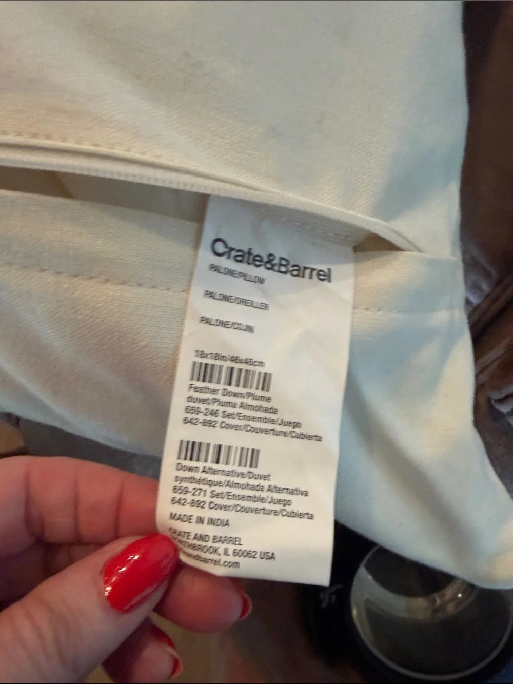 CRATE&BARREL Hyde Woven Suede 20